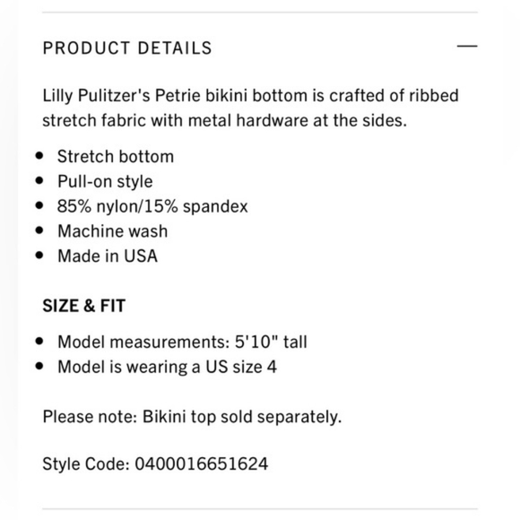 NWT $254 Lilly Pulitzer Bikini Set, Size 12 - Picture 7 of 12